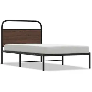 Каркас кровати VidaXL 4100301 — цвет дуб, 105×196 см, высота 100 см