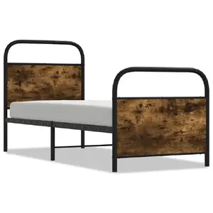 Каркас кровати VidaXL 4100218 — цвет дуб, 85 см x 2,07 м, высота 100 см