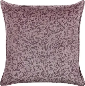 Decorative cushion Beliani KALMIA, 45 x 45 cm, pink, plant pattern