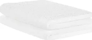 Bath towel set Beliani MITIARO — 2 cotton terry towels, white