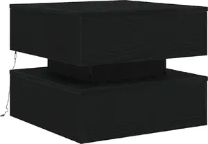 Кофейный стол с LED-подсветкой VidaXL 50×50×40 см, черный дуб