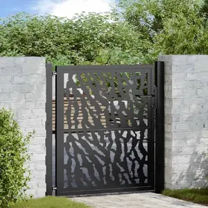 Садовые ворота VidaXL 105x105 см черные стальная конструкция