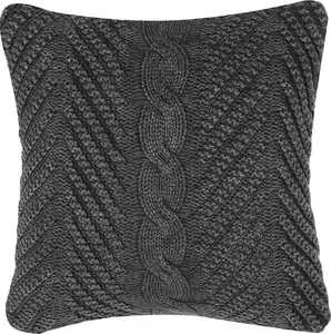 Decorative cotton cushion Beliani KONNI 45 x 45 cm, embossed, grey