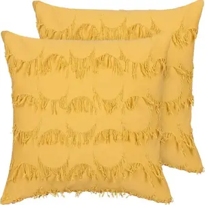 Декоративные подушки Beliani AGASTACHE, 45 x 45 см, набор 2 шт., жёлтые
