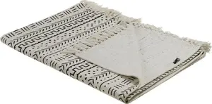 Cotton Throw Blanket Beliani Panvel 130 x 180 cm Black and White