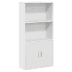 Bookcase VidaXL 860418 — white wood frame and shelves, 600×240×1200 mm