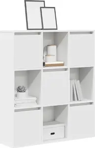 Стеллаж VidaXL 89x24x101,5 см белый, древесный материал