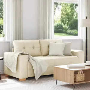Divvietīgs dīvāns VidaXL 140 cm ar lina apdari, modelis 4105087