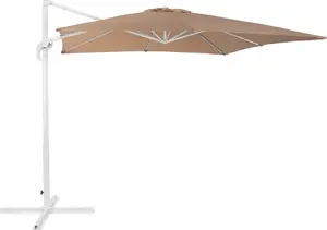 Dārza saulessargs Beliani MONZA 250 x 250 cm smilšu krāsā (modelis 86100)