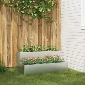 Кашпо VidaXL сталь оцинкованная 100 x 60 x 45 см