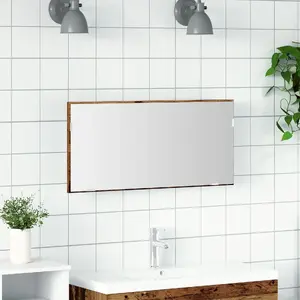 Wall Mirror VidaXL model 863306 — reclaimed wood frame with glass, medium size, vintage design