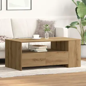 Журнальный стол VidaXL 862732 Рустикальный дуб 102 x 55 x 43,5 см