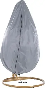 Beliani pārsegs karājošam krēslam CHUVA 200 x 120 cm pelēks