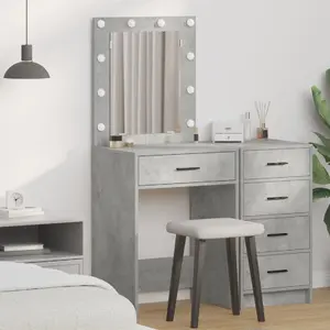 Зеркальная панель VidaXL 50 x 41 x 135 см серый бетон плита ДСП