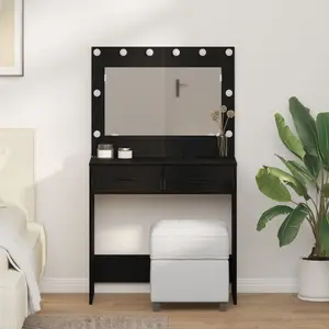 Тумба из инженерной древесины VidaXL 78,5 x 41 x 135 см, чёрный дуб