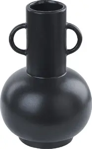 Ceramic Flower Vase Beliani PEREA, black
