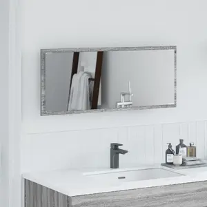 Mirror VidaXL 90 x 33 cm with Gray-Sonoma Engineered Wood Frame