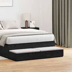 Выдвижные ящики для кровати VidaXL, черные, инженерная древесина, 120 x 36,5 x 16,5 см