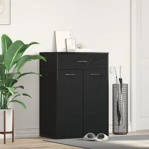 Стеллаж для обуви VidaXL модель 862463, цвет «Чёрный дуб», ДСП, 60 x 35 x 84 см
