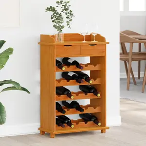 Стойка для вина VidaXL 90x60x30 см из сосны полка для бутылок
