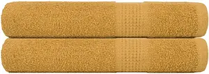 Towel set VidaXL sauna towels 2 pcs gold 80x200 cm 360 gsm 100% cotton