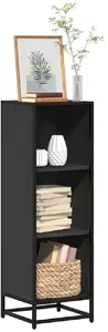 Книжная полка VidaXL модель 849154, чёрная, 33,5×33×107,5 см