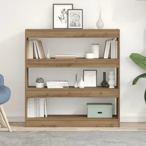 Книжный шкаф/перегородка VidaXL 100x30x103 см с дубовой отделкой