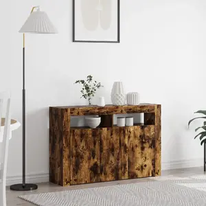 Витрина VidaXL 116 x 30 x 75 см дымчатый дуб, инженерная древесина