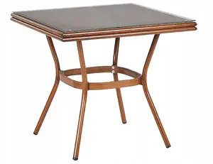 Garden table Beliani CASPRI II 80 x 80 cm dark wood