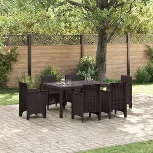 Āra galds VidaXL modelis 871685 Brūns plastmasas liels viegls