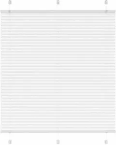 Plisētā žalūzija VidaXL 120x150 cm balta — auduma platums 119,4 cm