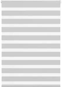 Жалюзи рулонные zebra VidaXL модель 4014446, светло‑серая ткань ширина 110,9 см, полиэстер