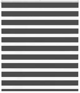 Рулонная штора zebra VidaXL — черная полиэстеровая ткань, ширина полотна 120,9 см
