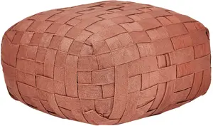Outdoor Pouf Beliani BODLA 50 x 50 cm, light red