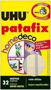 Līmpasta UHU Patafix homedeco — atkārtoti lietojams stiprums pārlīmēšanai plakātiem un dekorācijām