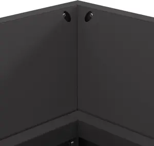 Уличный костровой очаг с хранением дров VidaXL 160x45x35 см черная сталь