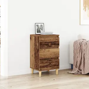 Прикроватная тумбочка VidaXL 40x35x70 см из искусственно состаренной древесины, шкафчик для хранения