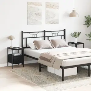 Прикроватные тумбы VidaXL 862924, цвет чёрный дуб, комплект 2 шт., 34×36×50 см каждая