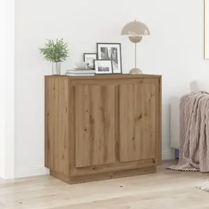 Sānu galds VidaXL Artisan ozols 80x34x75 cm no inženierkoksnes