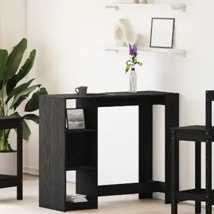 Bāra galds VidaXL modelis 868077, melnā ozola apdare, 102,5×46×103,5 cm