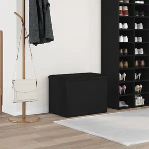 Скамья для хранения VidaXL 60×40×45 см Черный дуб, инженерная древесина