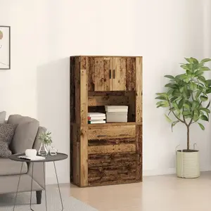 Шкаф VidaXL модель 3334343 высокий шкаф в стиле старого дерева 80 x 33 x 150 см