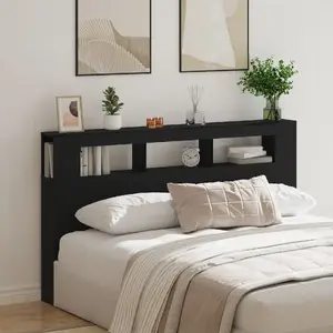 Каркас кровати с LED-подсветкой VidaXL 180 x 18,5 x 103,5 см Черный дуб