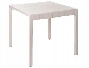 Āra ēdamgalds Beliani Bartica — apaļš virsmas Ø81 cm, augstums 84 cm, bēšs