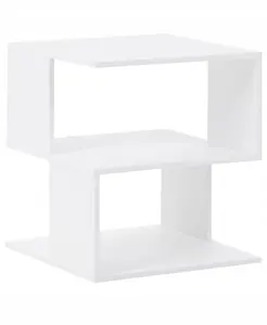 Nightstand Beliani BAEUVAL White — bedside table, compact 1-drawer design