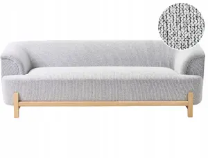 Sofa 3-seater Beliani ALNOR light gray