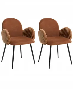 Dining chair set Beliani AMITY — 2-piece, brown