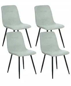 Dining chair set Beliani TUSCOLA, 4 pieces, light green
