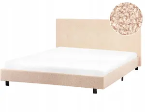 Кровать Beliani ALBI 160 x 200 см обивка Bouclé бежевый