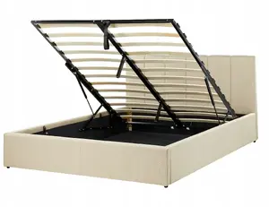 Кровать Beliani DREUX с ящиком 140 x 200 см Бежевый